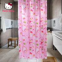 hello kitty environmental protection waterproof and mildewproof plastic shower curtain bathroom curtain curtain partition