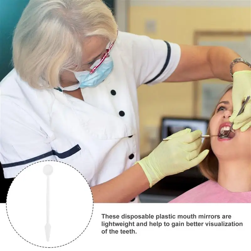 Одноразовые стоматологические зеркала с длинной ручкой 50 шт. |