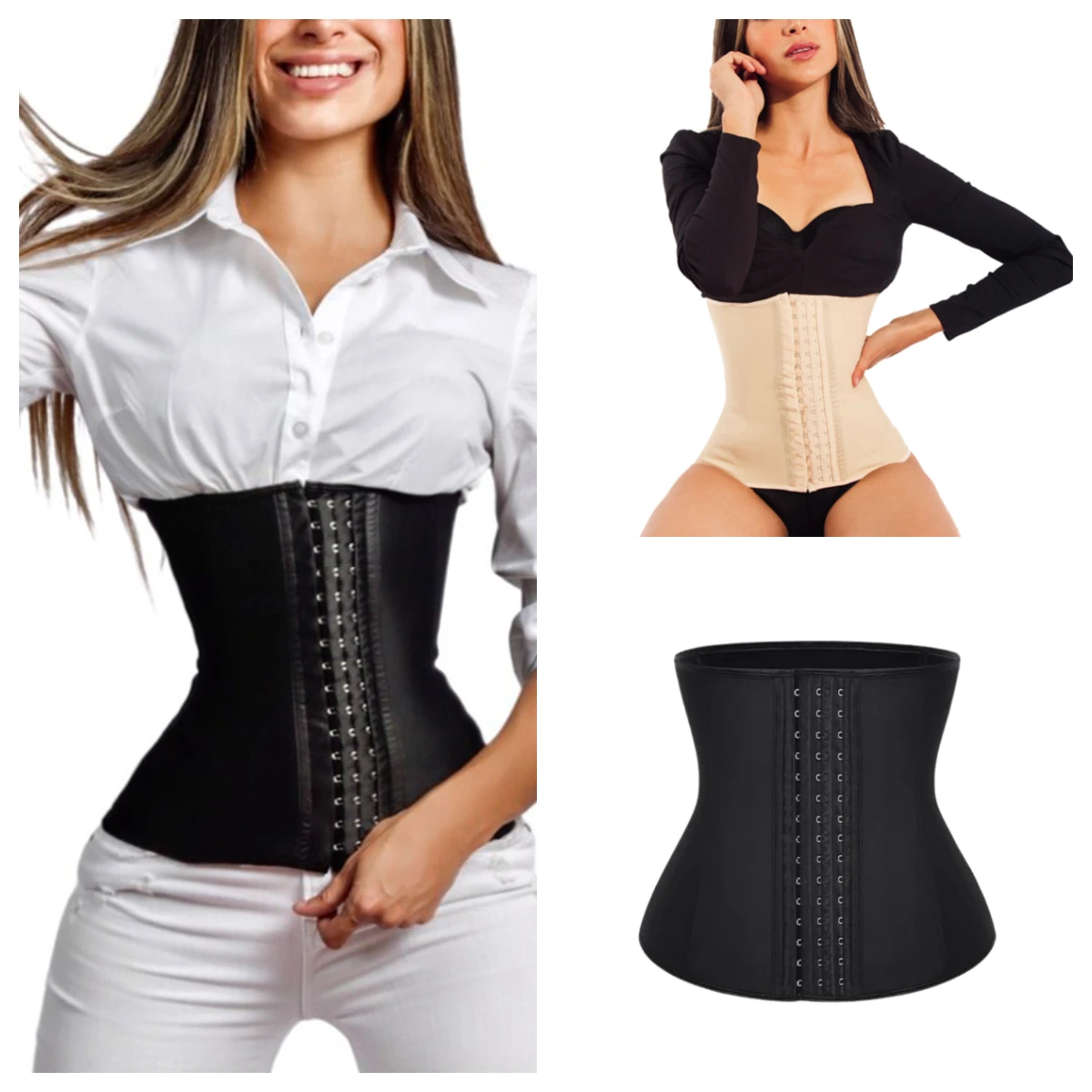 

Women's Latex Underbust Corset Waist Training Tummy Control Bodysuit Slimming Bodyshaper Minceur Sauna Belt
