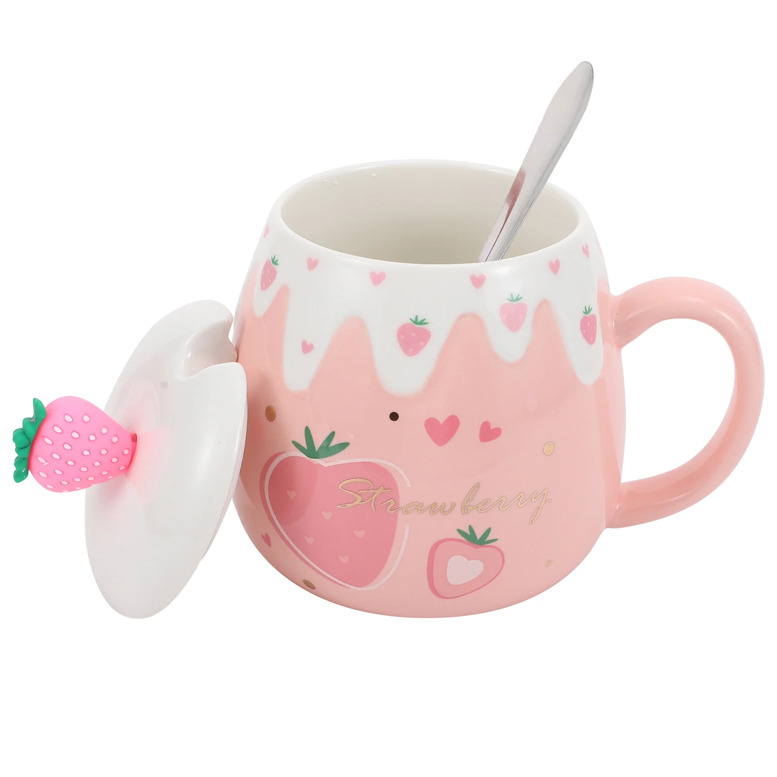1 Set Adorable Ceramic Water Cup Office Use Mug with Scoop Lid ) | Дом и сад