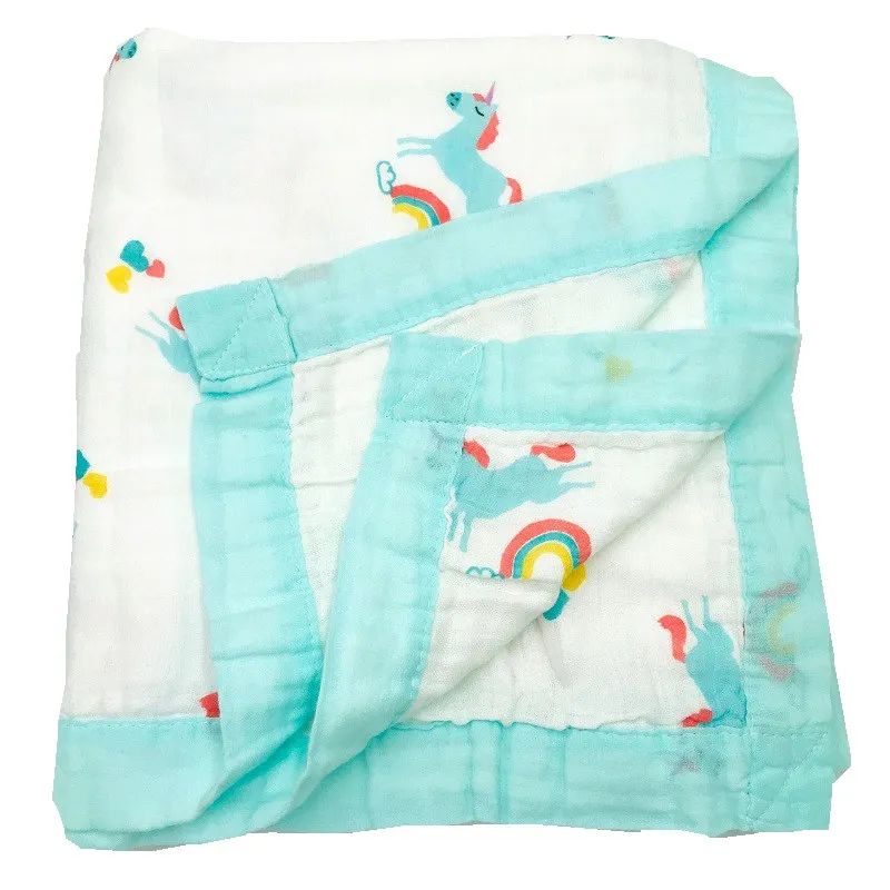 

Four Layers 70% Bamboo 30% Cotton Muslin Baby Blanket Swaddle Wrap For Newborn Blankets Swaddling Bedding Bath Towel