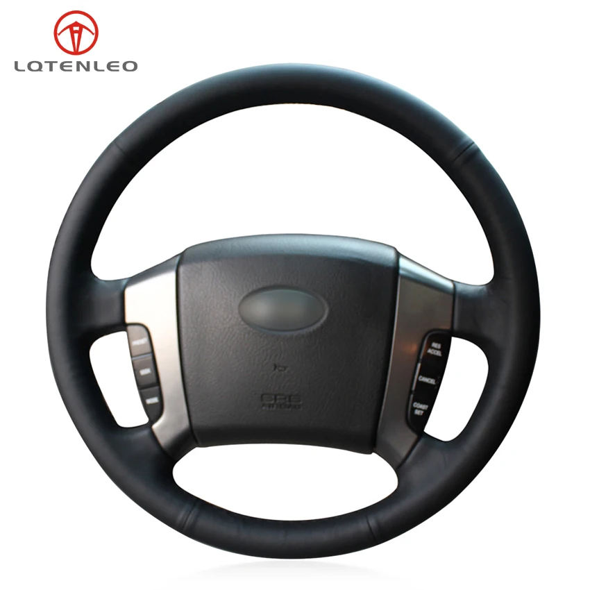 

LQTENLEO Black PU Artificial Leather Hand Sew Car Steering Wheel Cover For Kia Sorento 2003 2004 2005 2006 2007 2008 2009