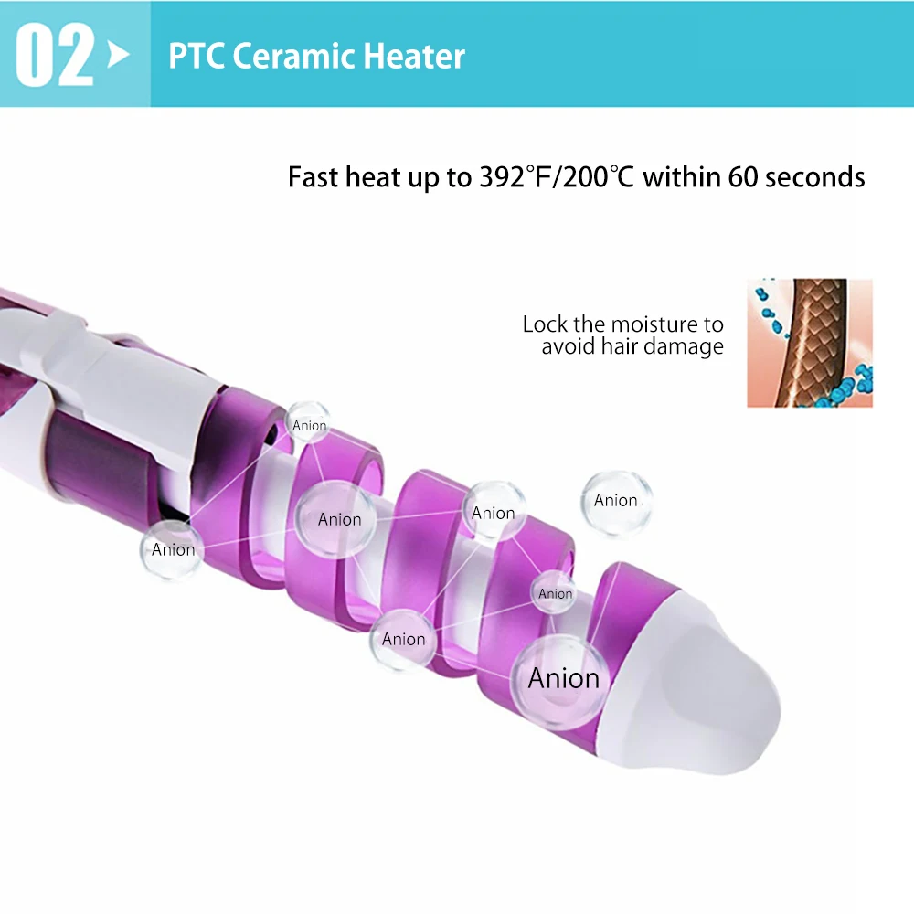 Electric Hair Curling Iron Professional Curler Styler Fast Heating Tube Wand Styling Tools | Красота и здоровье