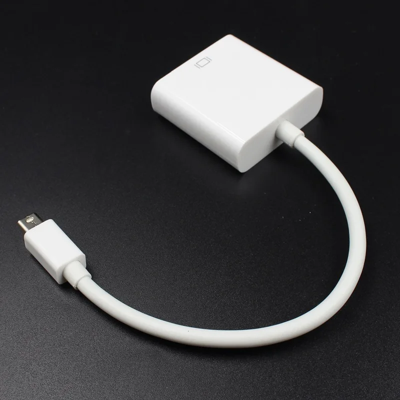 Для Air Pro iMac Mac Mini Thunderbolt Display Port DP To VGA кабель адаптер 1080P (белый) | Электроника