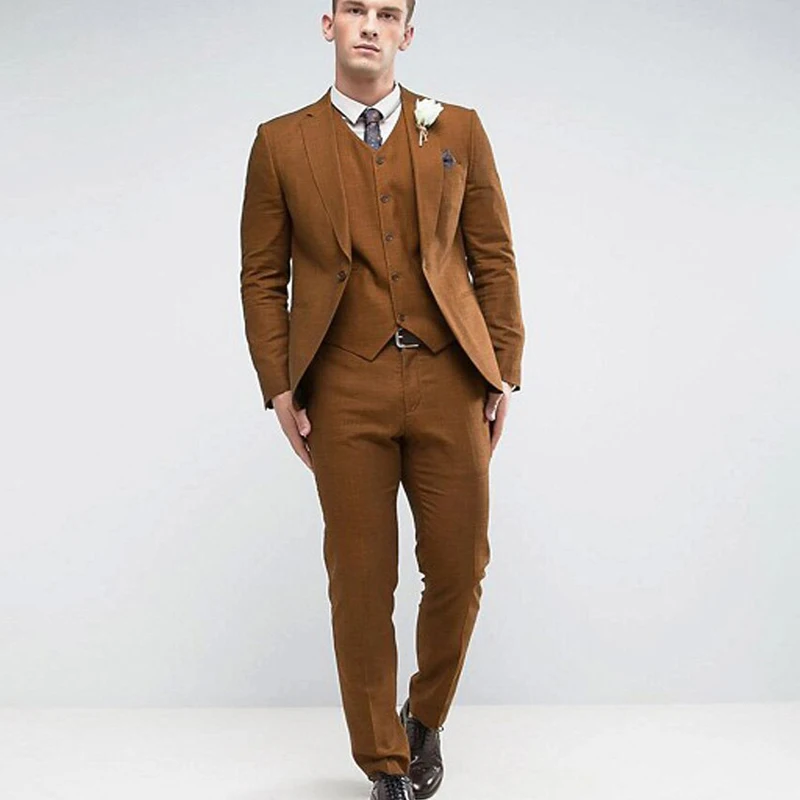 Мужской облегающий Костюм Джентльмена для выпускного вечера с отложным