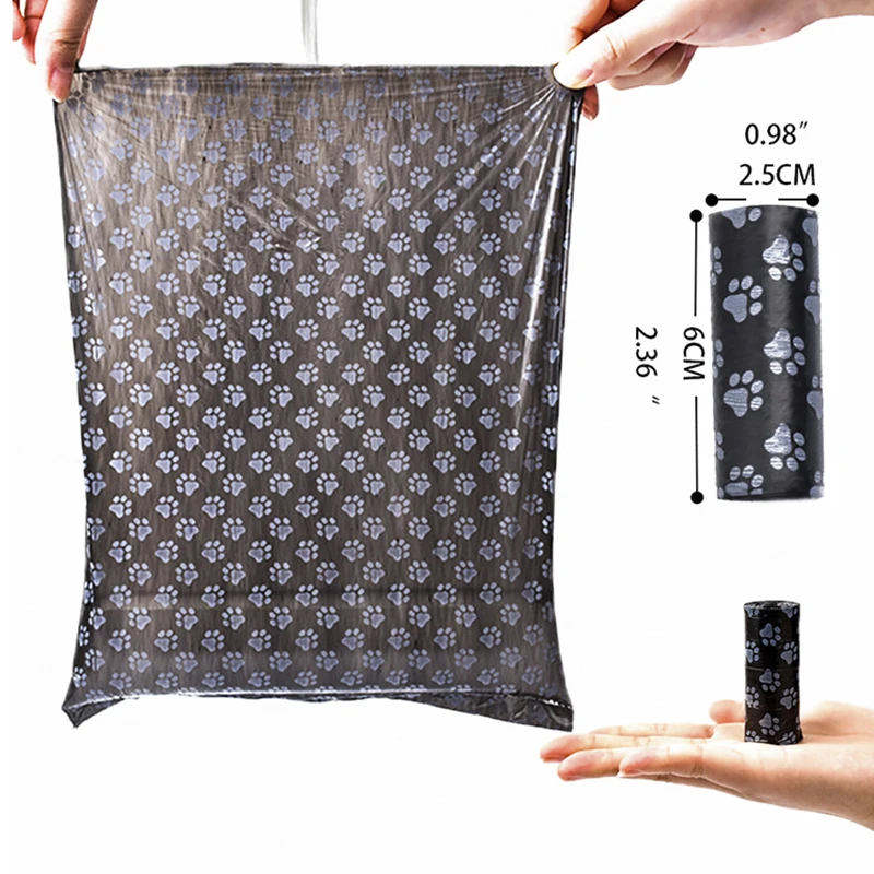 15pcs/roll Dog Poop Bag Trash Garbage Bags For Cat Pets Waste Collection Outdoor Cleaning Supplies dog bags | Дом и сад