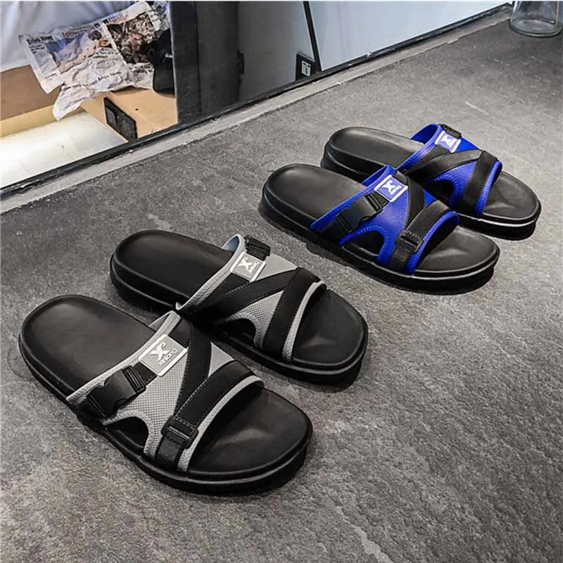 Men Summer Shoes 2021 High Quality Beach Sandals Anti-Slip Casual Shoes Soft Mesh Couple Beach Slippers Men Swimming Sandals