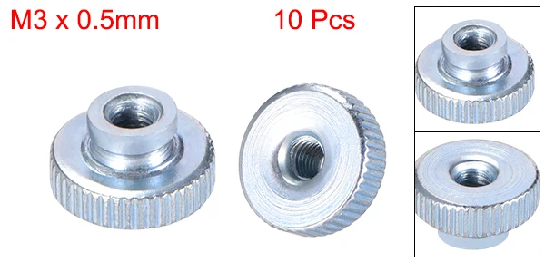 10pcs M3 Blue Uxcell 3-30 шт. накатанные гайки для большого пальца M3 M4 M5 M6 M8 M10 круглые ручки с воротником цинковое покрытие большого Пальца Колеса Блокировки Гайки - Цвет: 10pcs M3 Blue