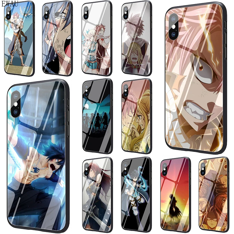 Чехол для телефона EWAU Fairy tail из закаленного стекла чехол iPhone SE 2020 11 Pro 6 6S Plus 7 8 X XS XR
