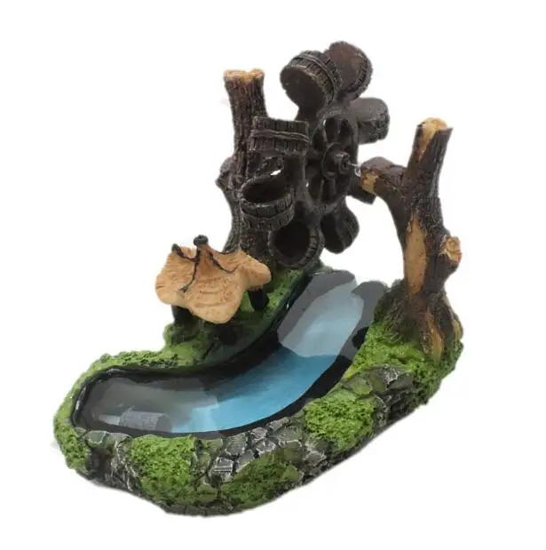 Фонтан водный пейзаж ностальгические предметы подарки водное колесо для