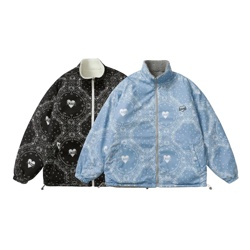 

Уличная одежда, двухстороннее пальто из овечьей шерсти, Мужская зимняя стеганая куртка для мужчин и женщин, утепленные бархатные куртки и п...