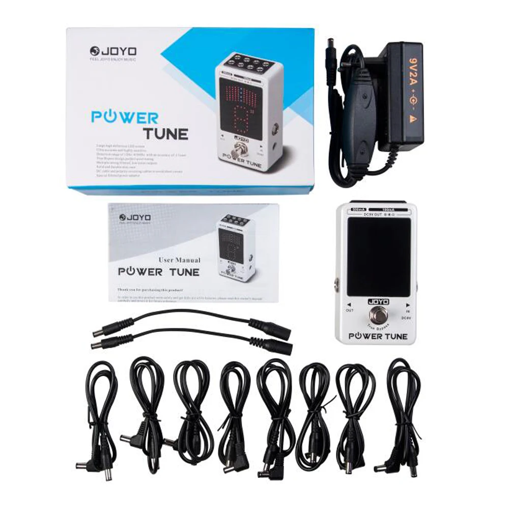 JOYO JF-18R гитарный педаль тюнера 2 в 1 блок питания для гитары и тюнер True Bypass запчасти