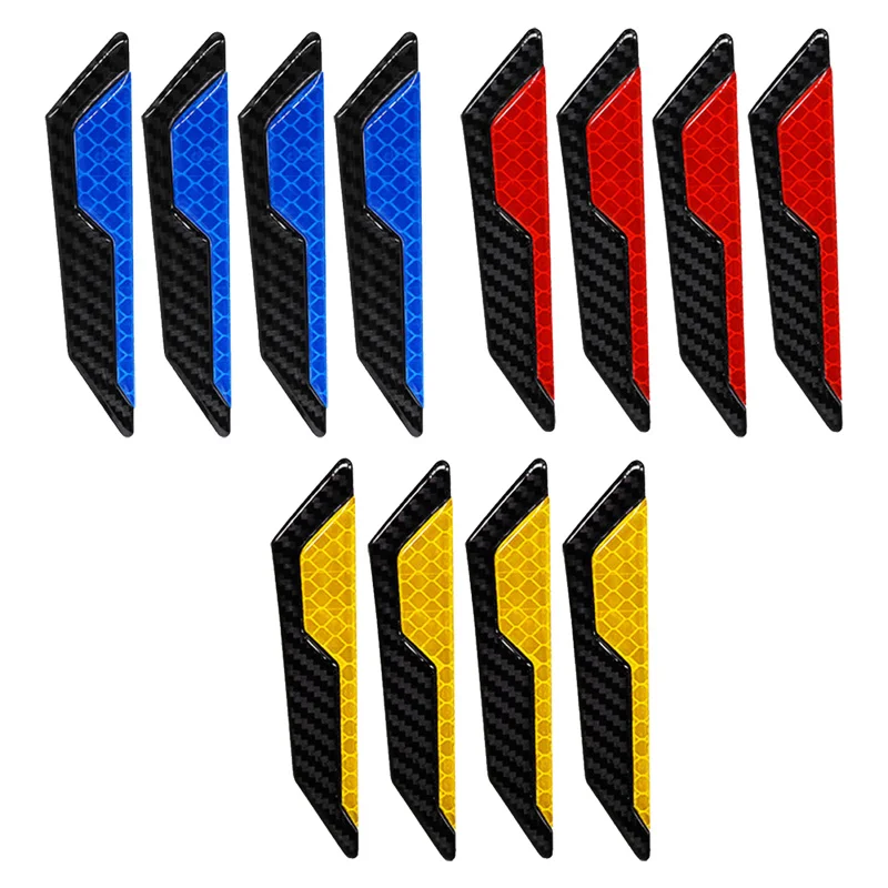 

4PCS Anti-Collision Car Door Strip Body Stickers Reflective Stickers Warning Stickers Decorative Scratch-Resistant Modified