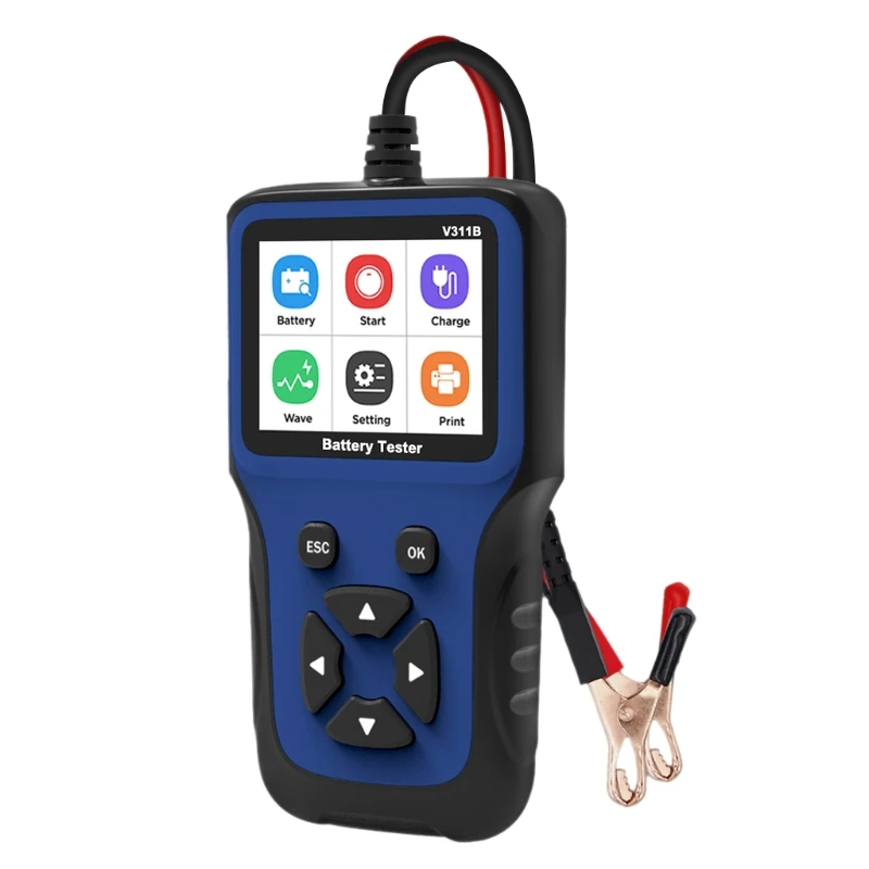 

Car Battery Tester for 12V Car Battery Analyzer 100 to 2000 CCA for Lead-acid AGM GEL EFB Battery USB Print