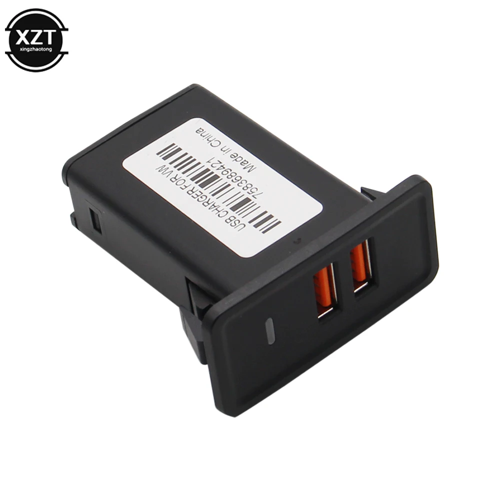 Автомобильное зарядное устройство 12 в двойной USB QC3.0 адаптер для Seat Leon Ibiza VW Golf Passat