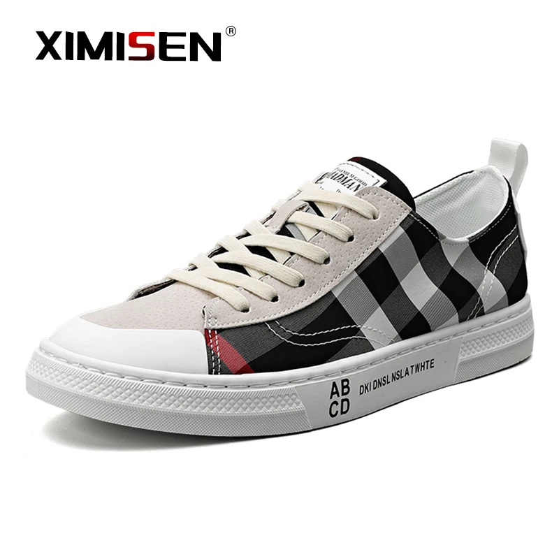 Кеды XIMISEN мужские с высоким берцем плоская Вулканизированная подошва