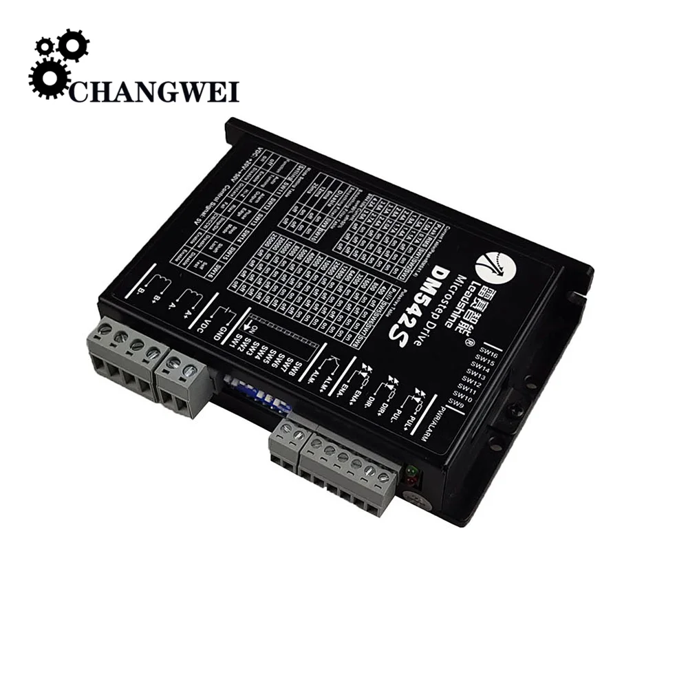 

Leadshine 2Phase Stepper Motor Driver DM542S Supply Voltage 20-50VDC Output Current 1.0-5.0A Replace Microstep Driver DM542