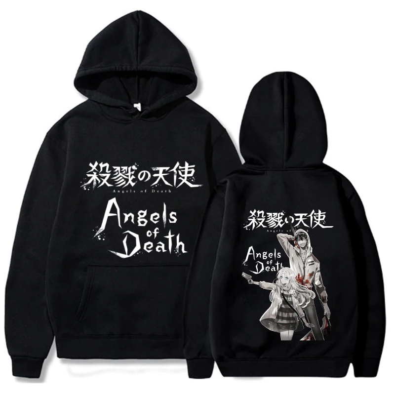 

Popular Anime Angels Of Death Hoodies Cool Caroon Rache Gardner Isaac Foster Graphic Streetwear Harajuku Couple Sweatshirts Tops