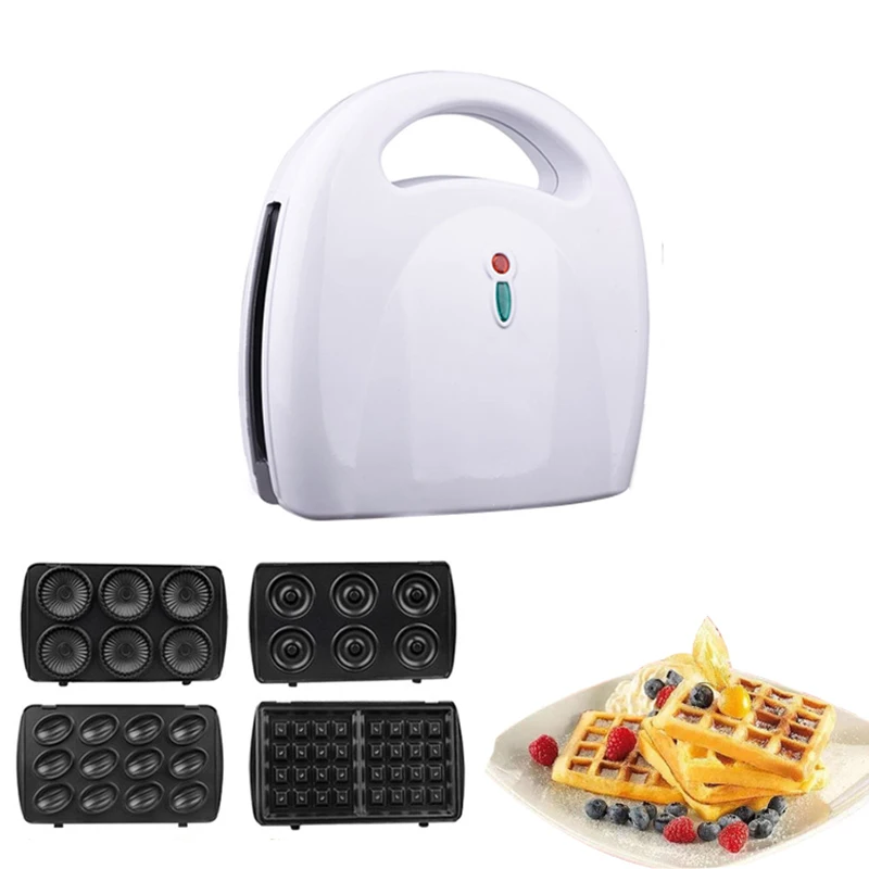 4 в 1 машина для завтрака печенья вафельница пончиков Снэк кемпинга помощник 750 Вт