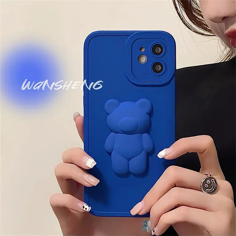 Чехол для Huawei P30 Lite P40 Pro P50 шикарный Мягкий ТПУ чехол с медведем цветком морским