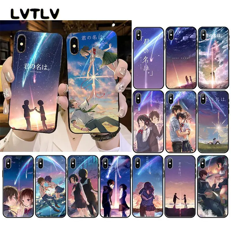 LVTLV японский аниме ваше имя Kimi no Na wa чехол для телефона iPhone 11 pro XS MAX 8 7 6 6S Plus X 5 5S SE XR