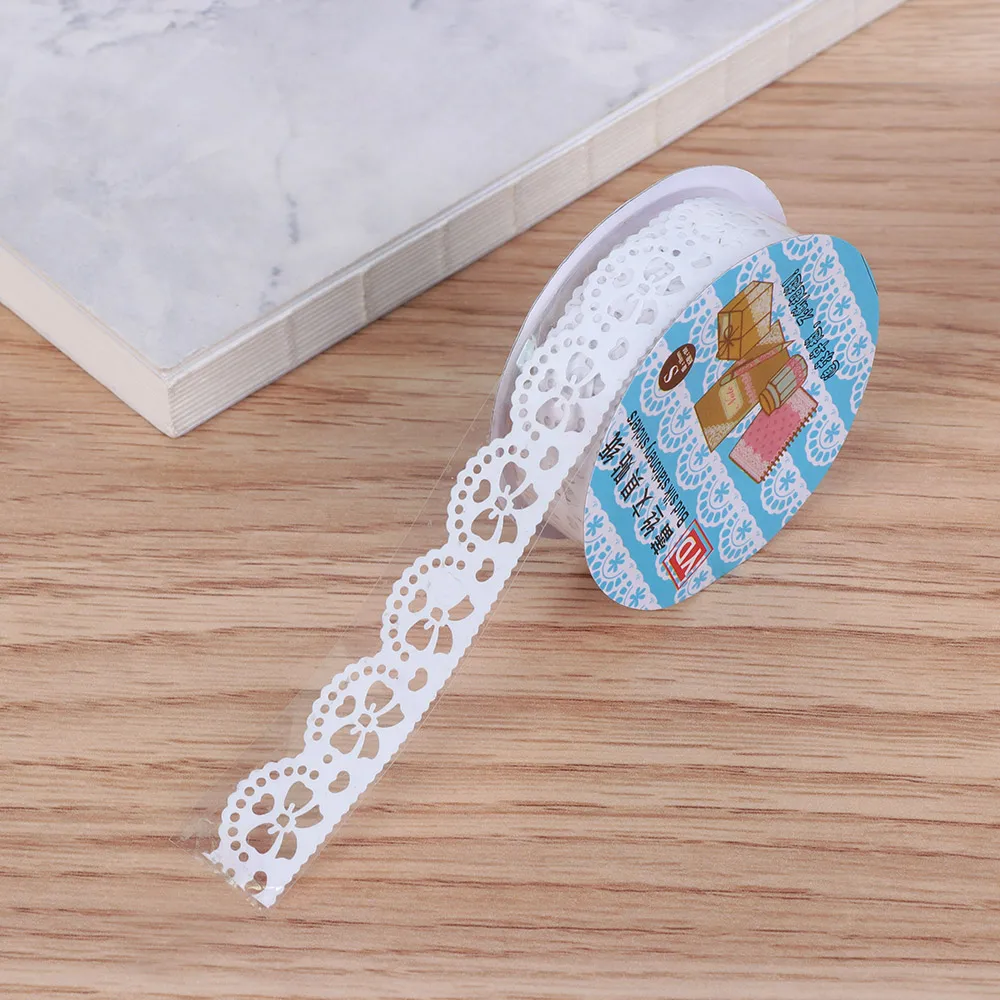 

1Roll Flower Masking Tape Sticky Paper Ribbon Lace Roll Scrapbooking Self Adhesive Sticker DIY Crafts Album Decorative Sticky