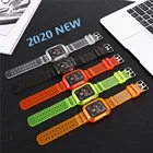 Ремешок спортивный прозрачный для Apple Watch Band Series 1 2 3 4 5, силиконовый браслет для Iwatch 5 4 38 мм 40 мм 42 мм 44 мм