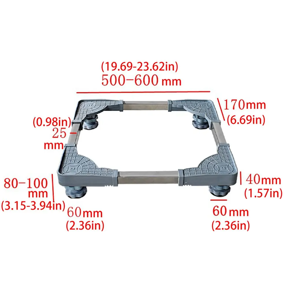 

Adjustable Fridge Stand Dryer Stand Refrigerator Stand Washer Pedestal Strong Feet For Fridge Movable Washer Stand