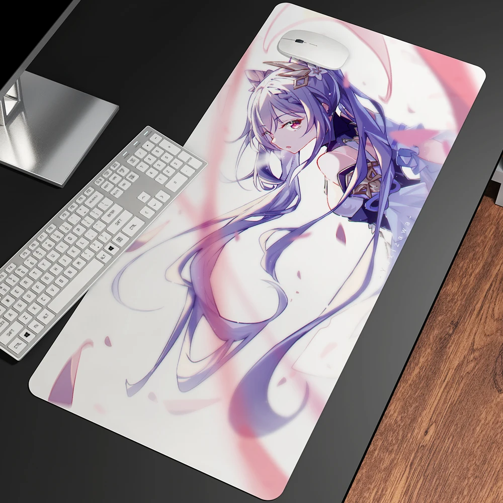 genshin impact 90x40 large mouse pad gaming accessories xxl pc laptop gamer mousepad anime antislip mat keyboard desk mat carpet free global shipping