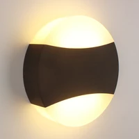 10pcslot led waterproof wall lamp aluminum acrylic circular solar eclipse wall decoration background wall lamp