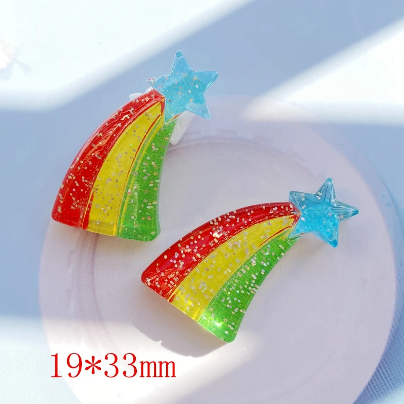 10Pcs Cute Resin Mixed Cartoon Rainbow Candy Series FlatBack Cabochons Scrapbooking DIY Jewelry Craft Decoration Accessories H10
