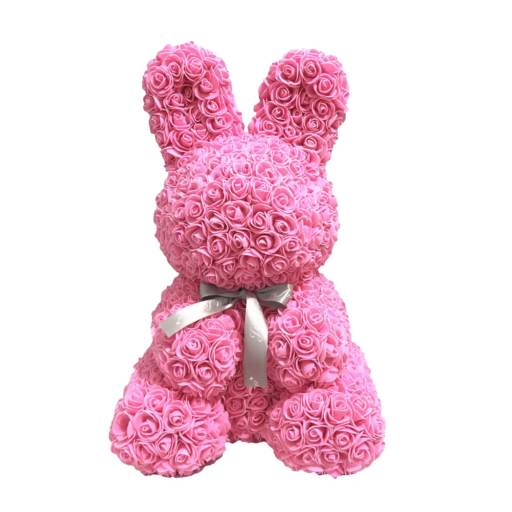 37 см Искусственный Кролик в форме розы кролик животного цветок на День святого