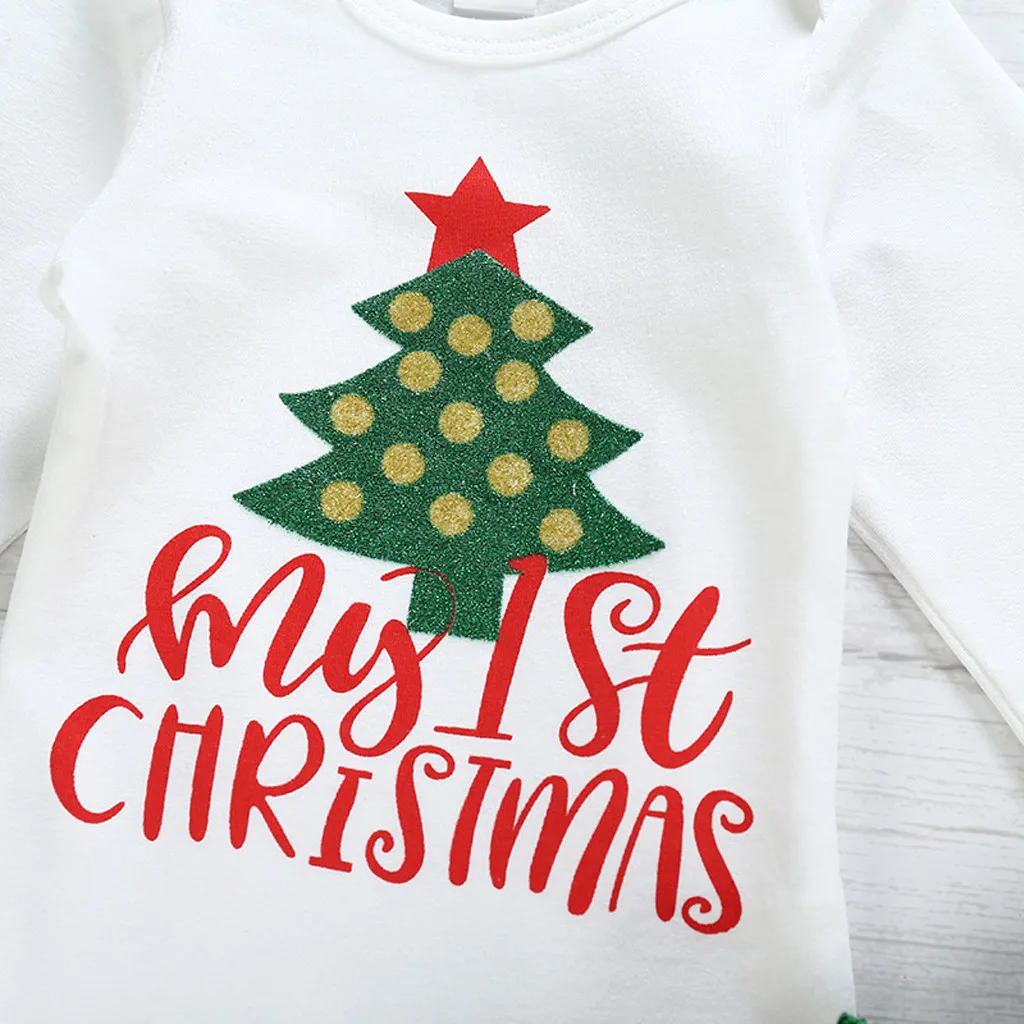 Рождественский костюм для новорожденных мальчиков и девочек комбинезон с