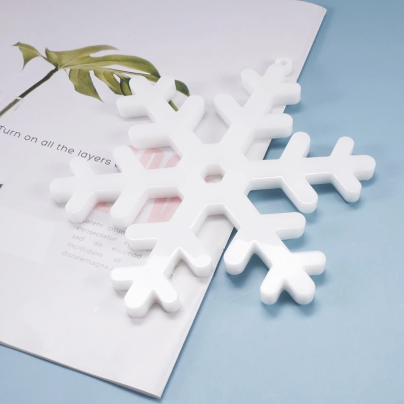 

Crystal Epoxy DIY Resin Mold Christmas Snowflake Listed Pendant Silicone Mould
