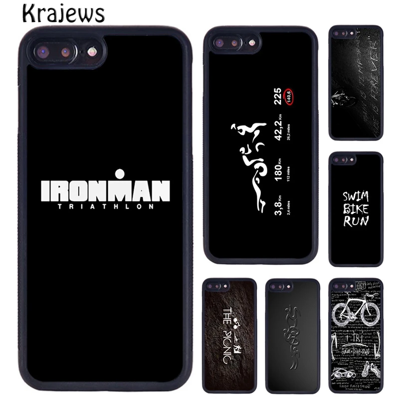 Спортивный чехол krajew для телефона триатлона iPhone 5s SE 6s 7 8 plus X XS XR 11 12 pro max Samsung Galaxy S8 S9