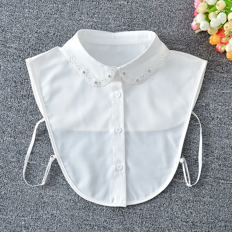 

Linbaiway Women Shirt Detachable Collar Female Business False Collar Ladies Clothes Decoration Shirt Removable Suits Fake Collar