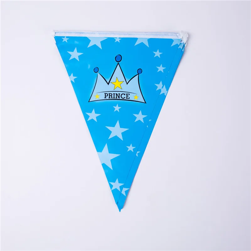 

Blue Prince Crown Boy Kids Birthday Party Supplies Decoration Disposable Tableware Paper Plates Cup Straws Boy Baby Shower Decor
