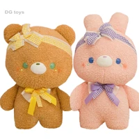 kawaii lace bow pink bunny candy brown bear plushie doll stuffed cartoon animals cat lolita princess decor bag girl cuddly toy