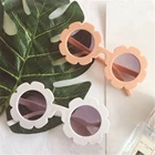 Летние милые игрушки для детей солнечные очки в форме подсолнуха 6 Цвета рамки солнцезащитные очки анти-УФ защита, светоотражающие полоски детские солнцезащитные очки
