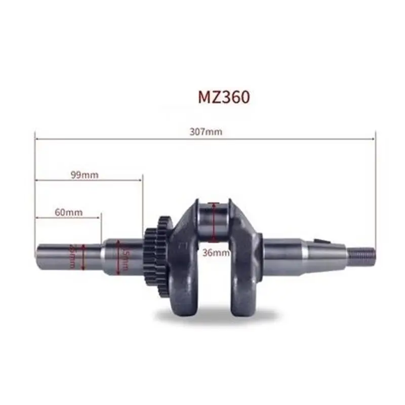 Коленчатый вал MZ360 для генераторов YAMAHA EF6600 5500 5200 5 кВт водяные насосы коленчатого