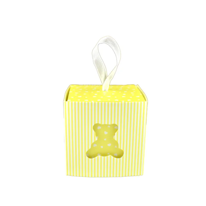 50 шт. маленькие Мишки Тедди из крафт бумаги коробки для конфет картонные