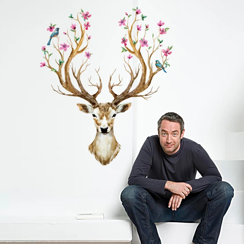 

Beauty Animal Train Wall Sticker Pvc Removable For Living Room Bedroom Sticker Mural