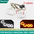 4 шт. гарантия прочная гарантия SMD хлопковый светильник Switchback светодиодный ангельский глаз Halo Кольцо DRL Комплект для Mazda 6 Mazda6 GG1 MK1 2002-2008