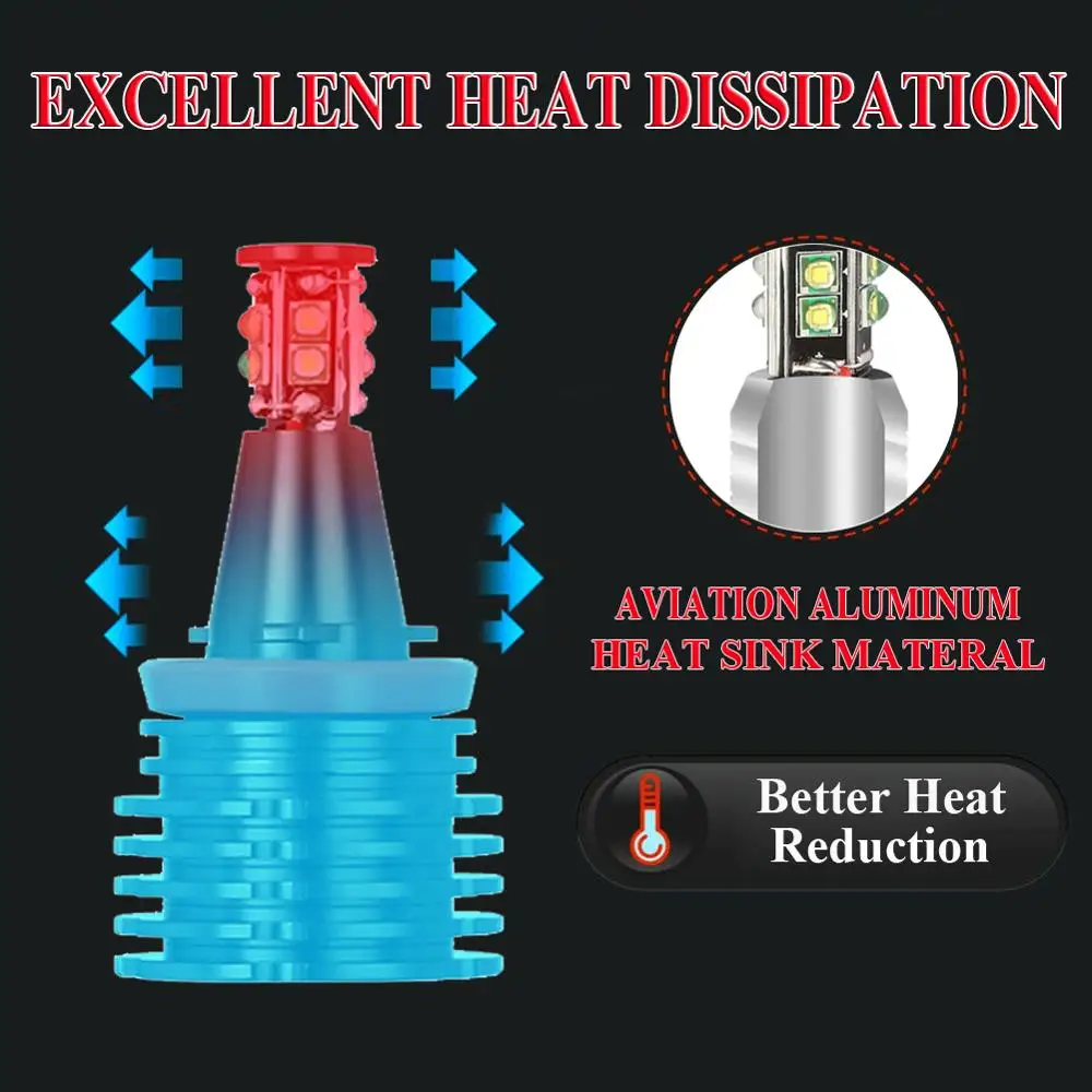 Светодиодные противотуманные фары глаза ангела 2 шт. 80 Вт H8 6500K для BMW E90 E92 E82 E87 E60 E70