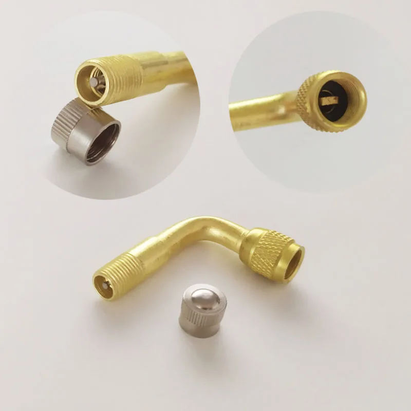

2Pcs Motorcycle 45 90 135 Degree Angle Bent Valve Adaptor Tyre Tube Valve Extension Adapter for Truck Car Moto Bike