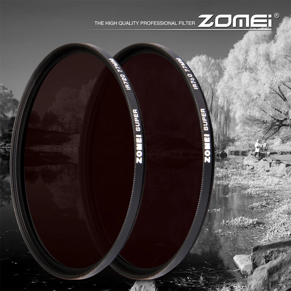 Инфракрасный ИК-фильтр Zomei 680nm 720nm 760nm 850nm 950nm ИК-фильтр 37 мм 49 мм 52 мм 58 мм 67 мм 72 мм 82 мм для объектива зеркальной камеры