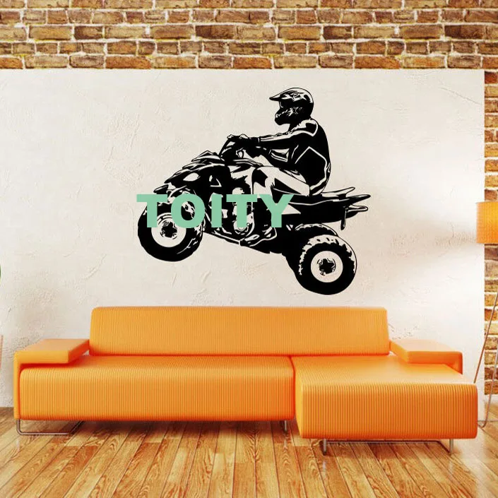 H57cm x W63cm 29 Конструкции квадроцикл atv гоночный Rider Экстремальная Спортивная Наклейка на стену 4 Wheeler по бездорожью Декоративная Виниловая Наклейка Декор дома Фреска - Цвет: H57cm x W63cm