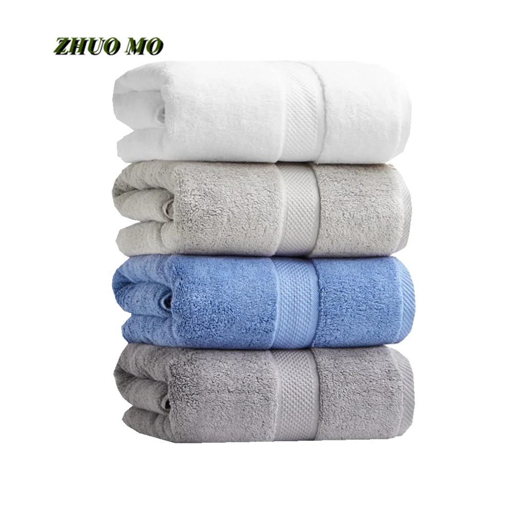 

4pcs Large Bath Towels 80*160cm Luxury Thickened 100% Cotton For Adults Beach Towel Bathroom Sauna Hotel Shower Terry Towel Gift