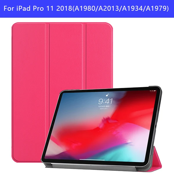 IPADPRO11 KST HPK Чехол для планшета для ipad pro 11, однотонный чехол из ТПУ, чехол для нового ipad pro 11 с держателем для карандашей, Смарт, трехслойная подставка - Цвет: IPADPRO11 KST HPK
