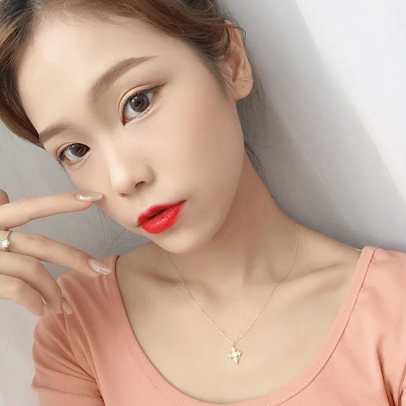 Очаровательное ожерелье с крестом 100% стерлингового серебра 925 пробы Золотая